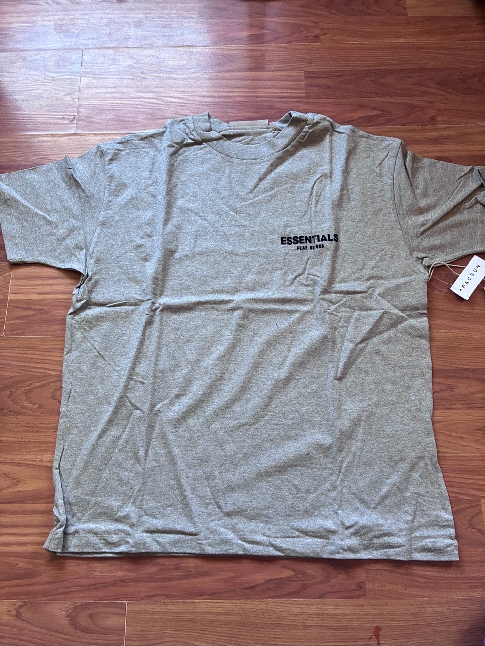 Fear of God ESSENTIALS Men's Heather Taupe Logo Tee
